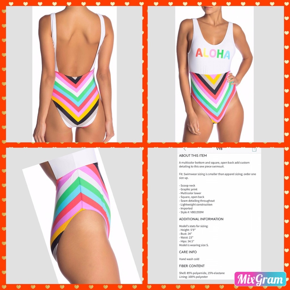⛱ VYB SCREENED ONE PIECE SWIMSUIT SIZE: Large ⛱